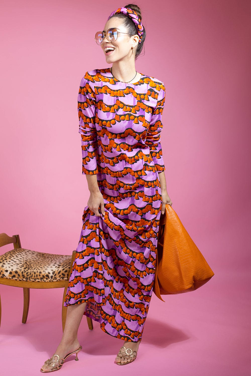 LA DOUBLEJ-Long Sleeve Swing Dress-