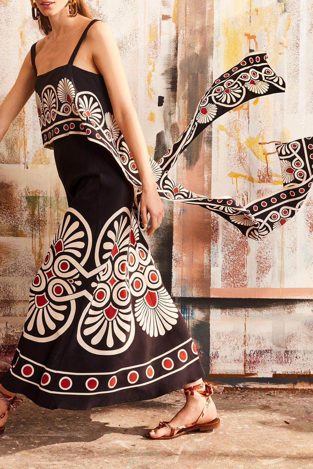 LA DOUBLEJ-SLIP-AROUND DRESS - MEDALLION PLACÉE-