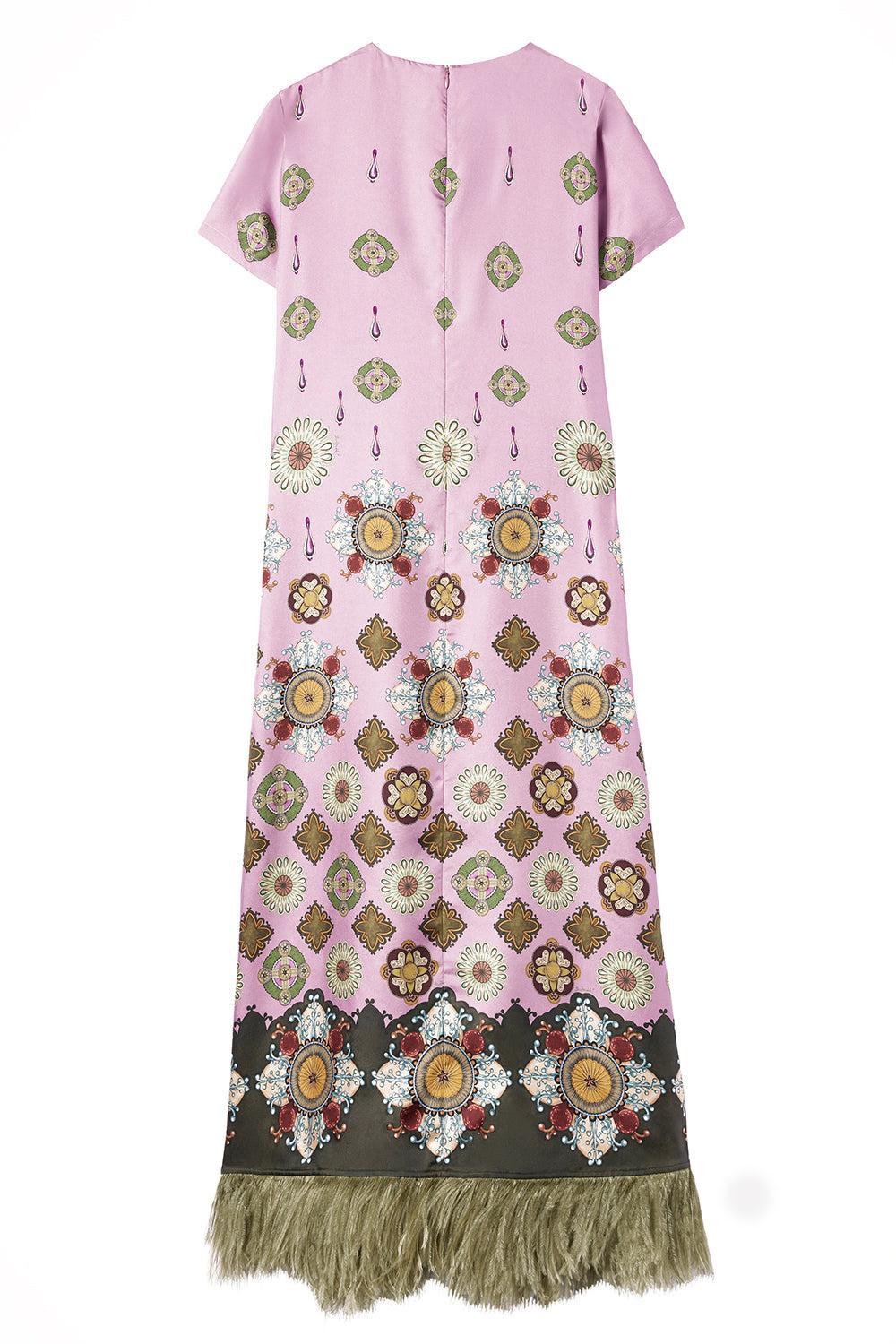 Swing Dress With Feathers-NUCLEUS-XS-CLOTHINGDRESSCASUAL-LA DOUBLEJ