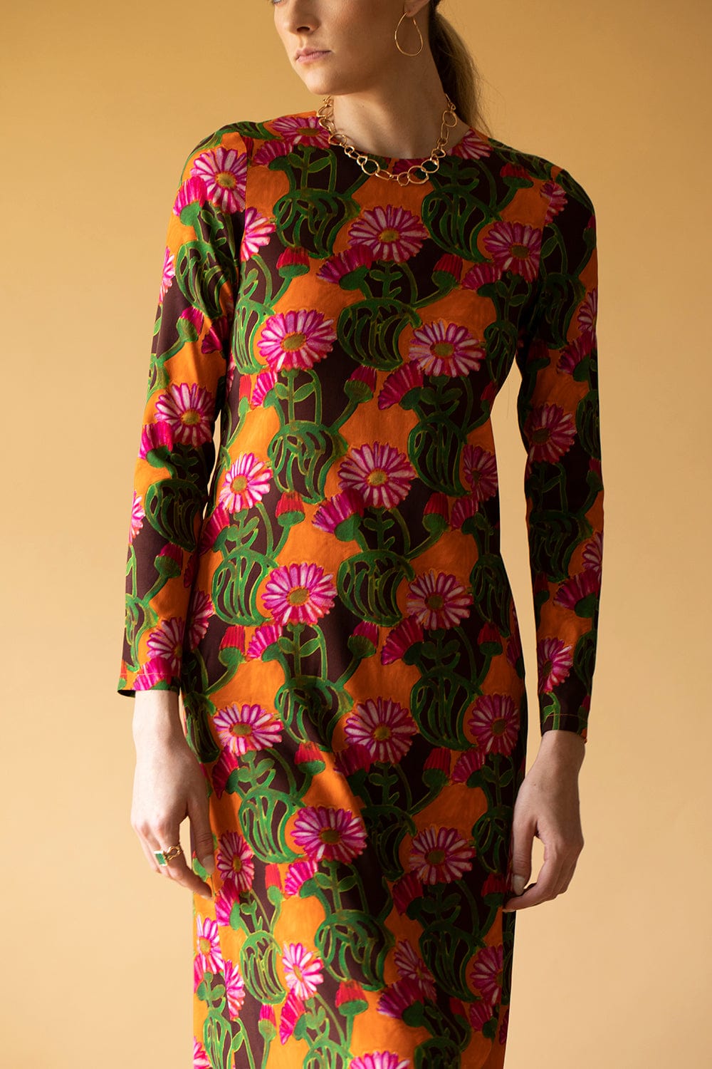 LA DOUBLEJ-Long Sleeve Swing Dress-