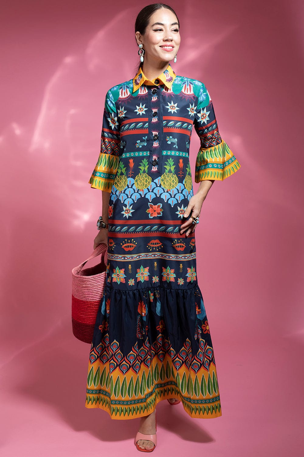 LA DOUBLEJ-Artemis Dress - Patchwork Occhi-