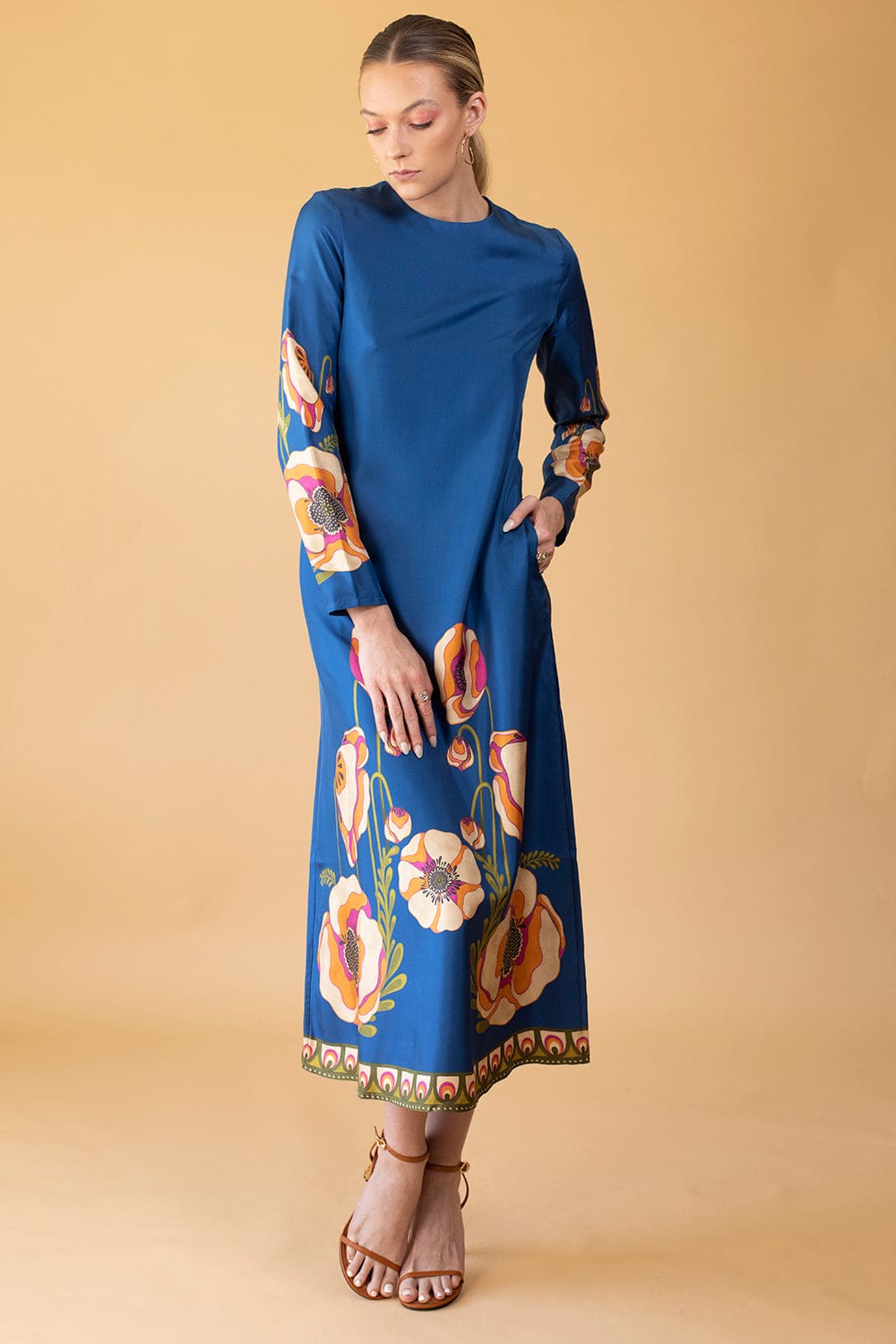LA DOUBLEJ-Long Sleeve Swing Dress-