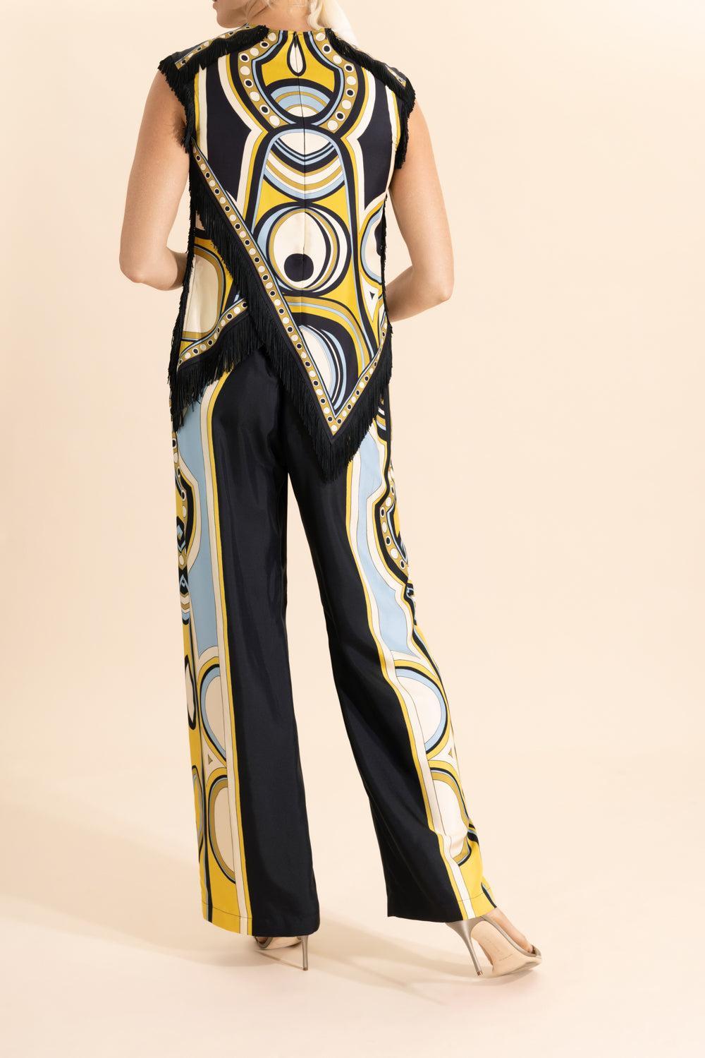 Club Pant-GEOMETRC-XS-CLOTHINGPANTWIDE LEG-LA DOUBLEJ