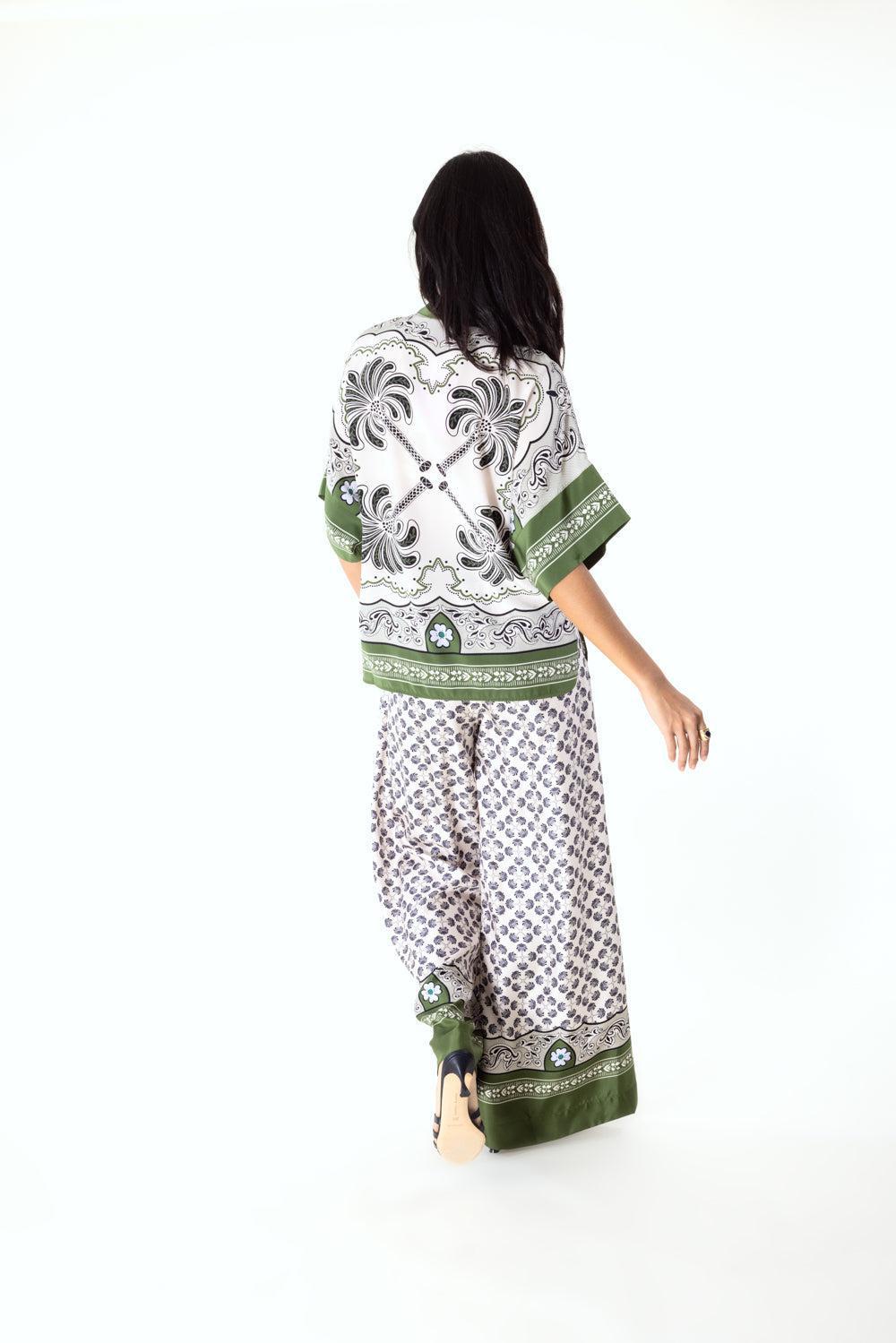 Palazzo Pants - Mirage Placee-MIRAGE-XS-CLOTHINGPANTWIDE LEG-LA DOUBLEJ