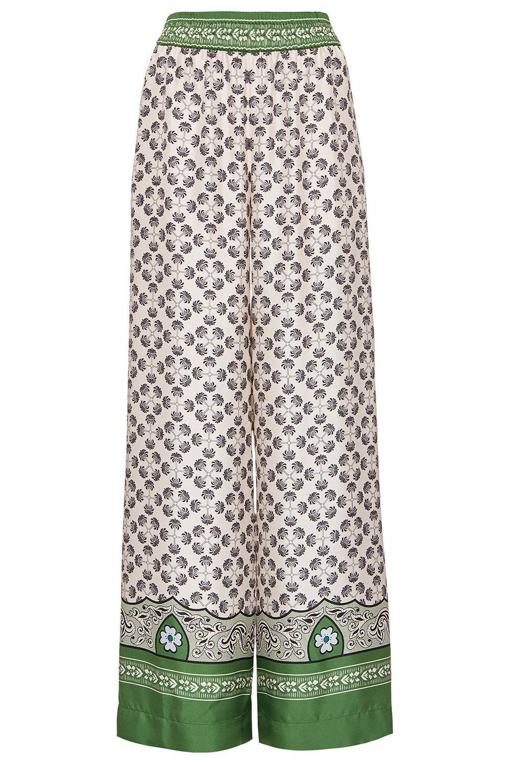 Palazzo Pants - Mirage Placee-MIRAGE-XS-CLOTHINGPANTWIDE LEG-LA DOUBLEJ