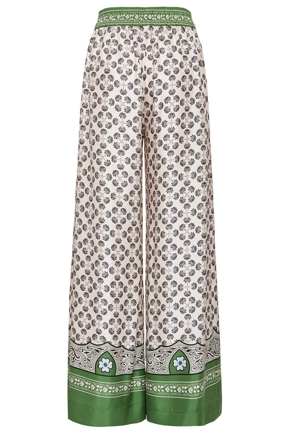 Palazzo Pants - Mirage Placee-MIRAGE-XS-CLOTHINGPANTWIDE LEG-LA DOUBLEJ
