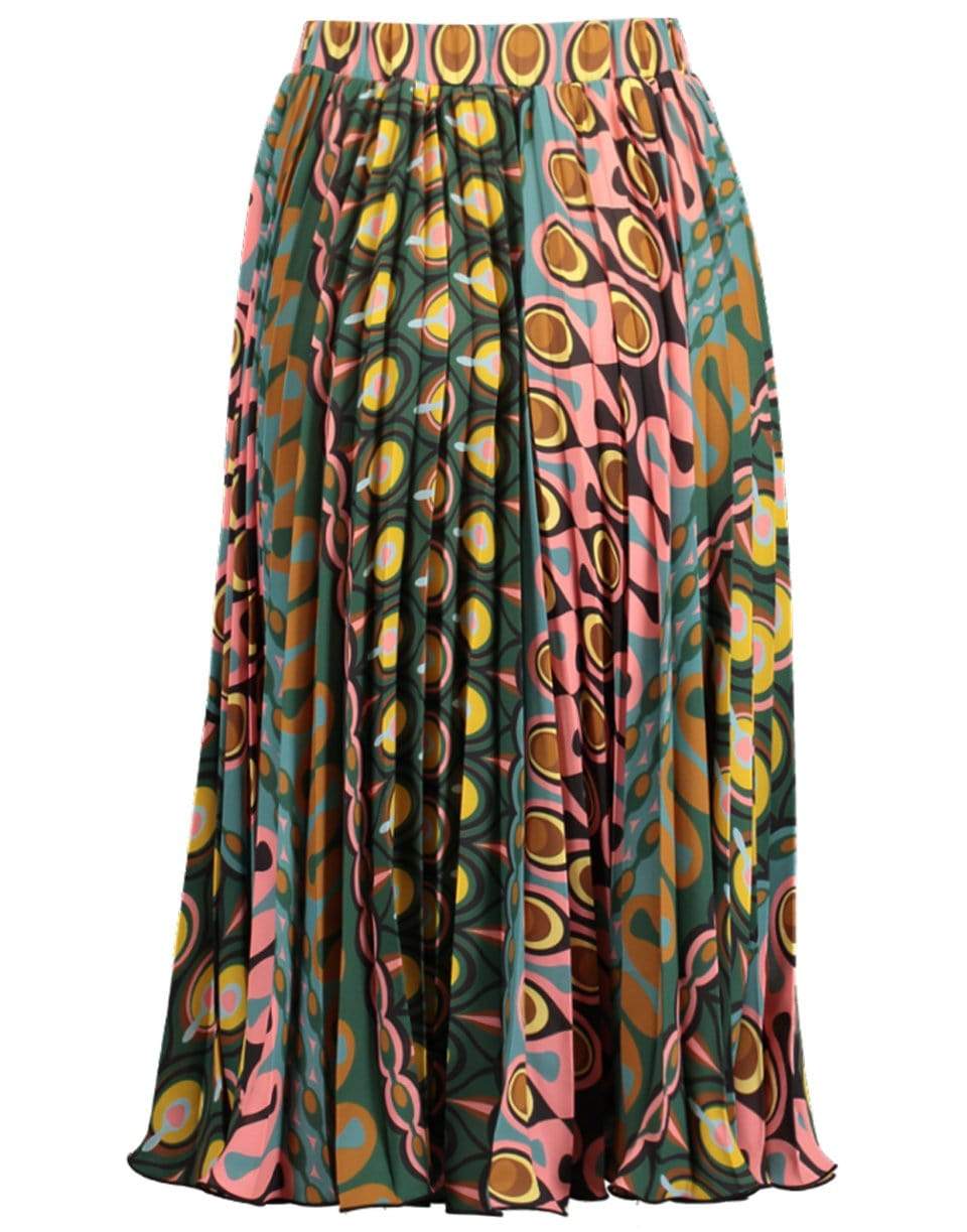 LA DOUBLEJ-Pleated Georgette Soleil Midi Skirt-