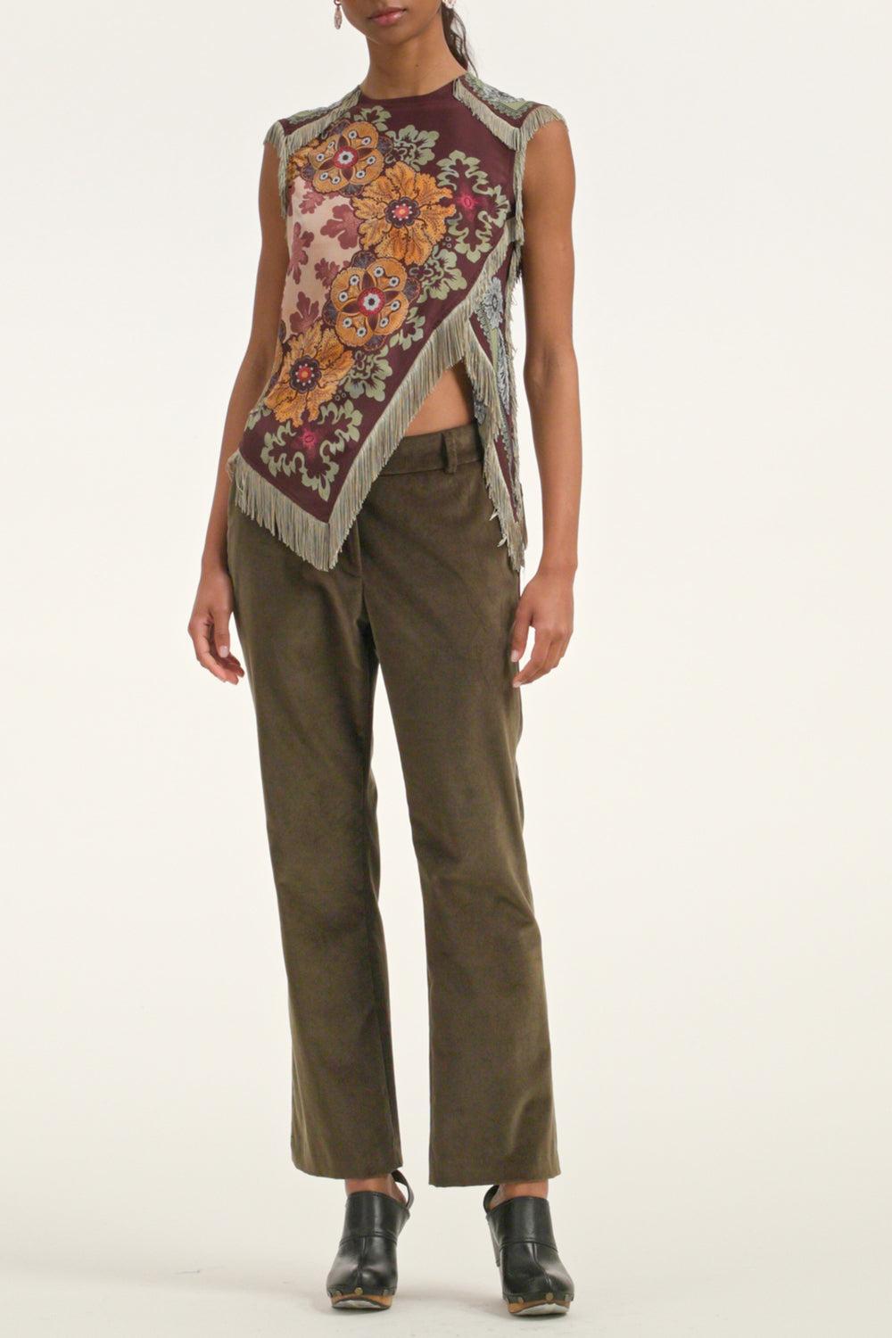 Scarf Top - Bounty Placée Burgundy-BOUNTY-XS-CLOTHINGTOPBLOUSE-LA DOUBLEJ