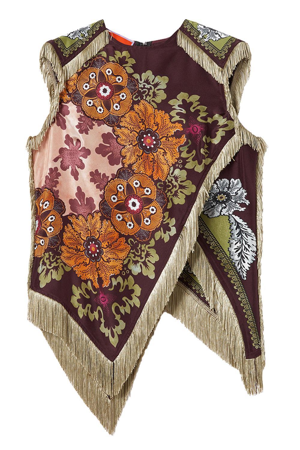 Scarf Top - Bounty Placée Burgundy-BOUNTY-XS-CLOTHINGTOPBLOUSE-LA DOUBLEJ