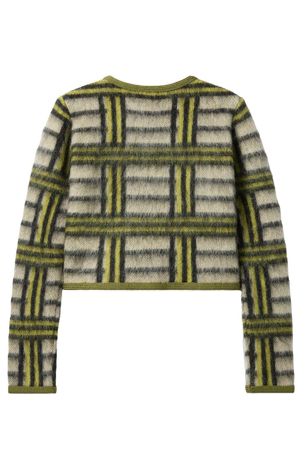Check Cardigan-GREEN-XXS-CLOTHINGTOPCARDIGAN-LA DOUBLEJ