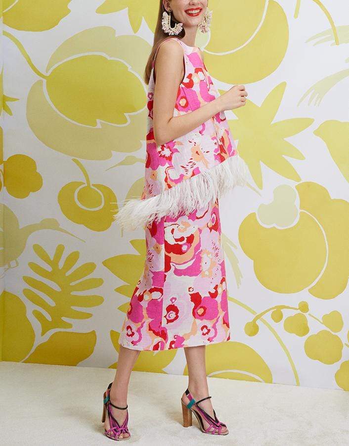 LA DOUBLEJ-Peonia Rosa Shot Cotton La Scala Top-