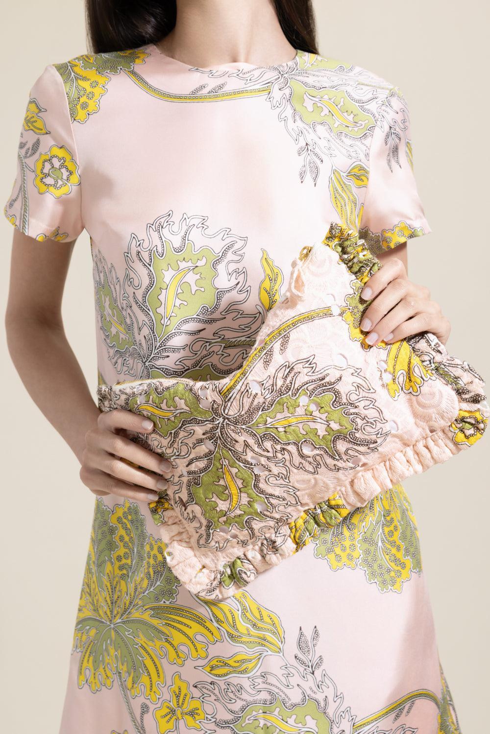 Hand Pouchette - Swathe-FLORAL-HANDBAGCLUTCHES-LA DOUBLEJ