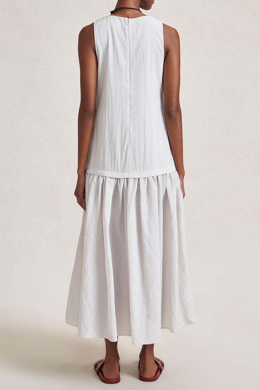 Cornelia Dress - Stone-WHITE-XS-CLOTHINGDRESSCASUAL-LA LIGNE