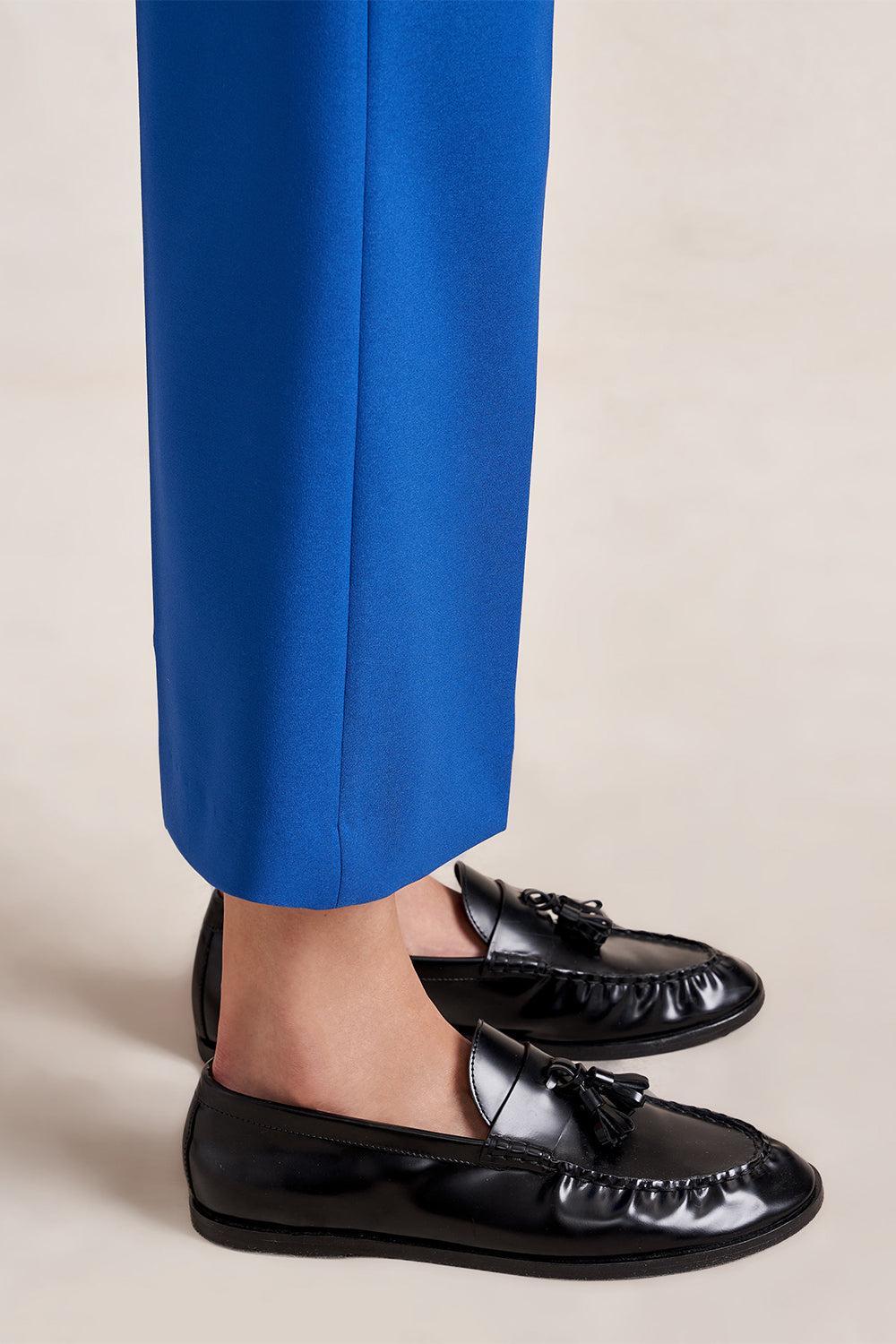 Gaia Trouser - Cobalt-BLUE-XS-CLOTHINGPANTSLIM FIT-LA LIGNE