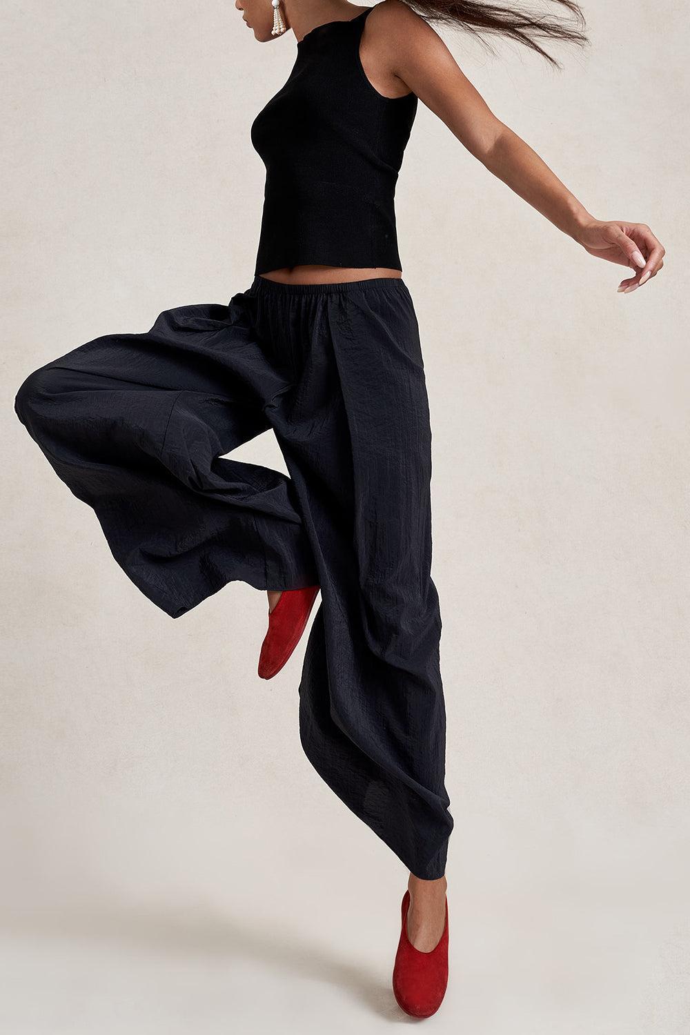 Crosby Pant - Black-BLACK-XS-CLOTHINGPANTWIDE LEG-LA LIGNE