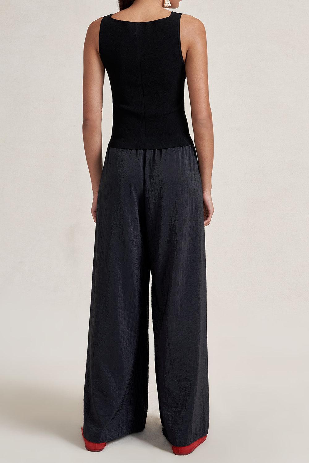 Crosby Pant - Black-BLACK-XS-CLOTHINGPANTWIDE LEG-LA LIGNE