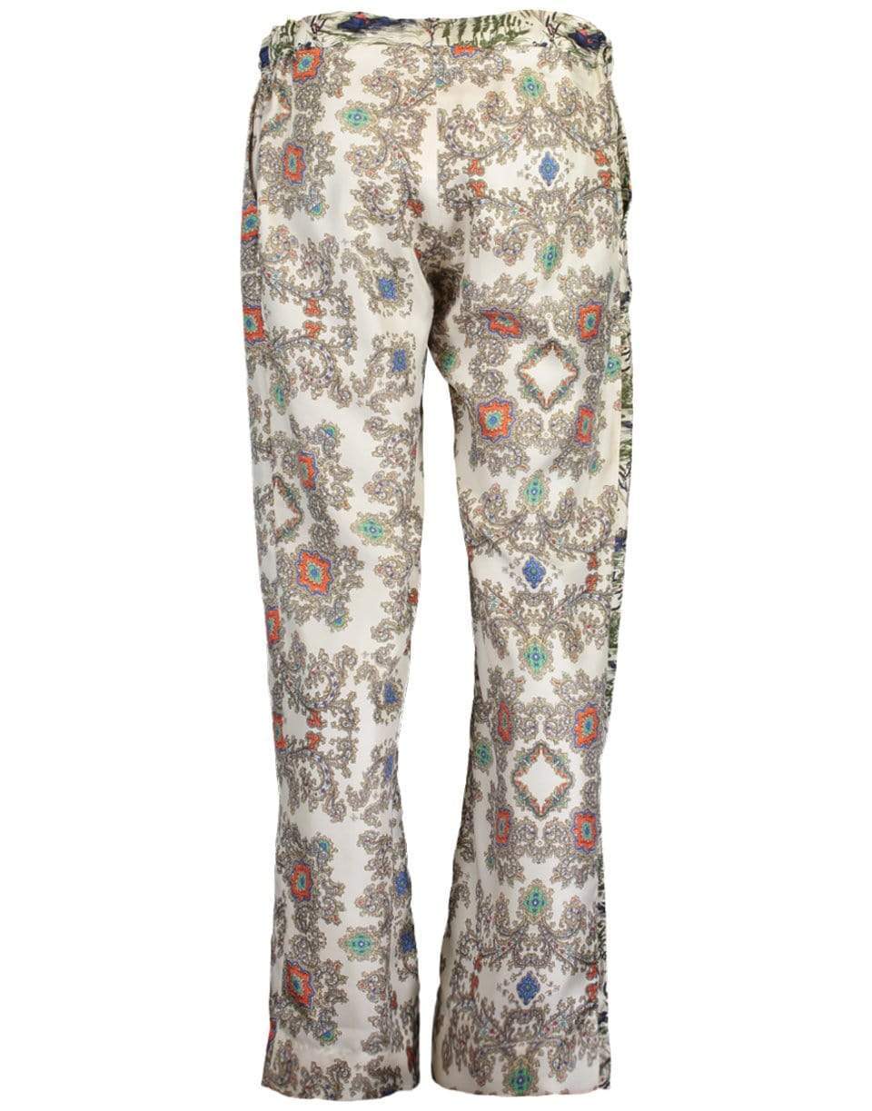 LA PRESTIC OUISTON-Mix Chic Bleu Lucky Printed Crop Pant-