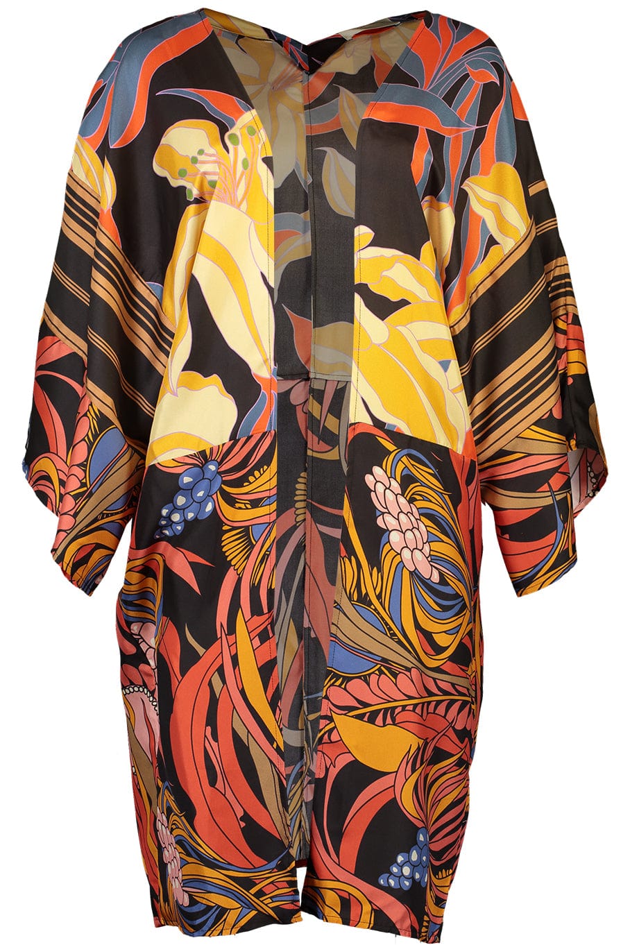 LA PRESTIC OUISTON-Kimono V Plage Silk Kimono-
