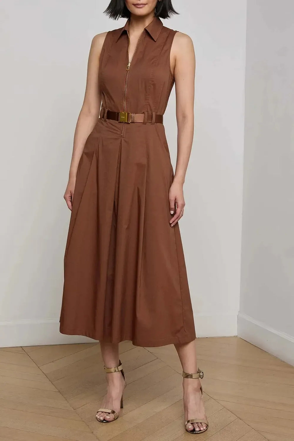 knee length dresses for ladies Kolton Midi Dress With Belt