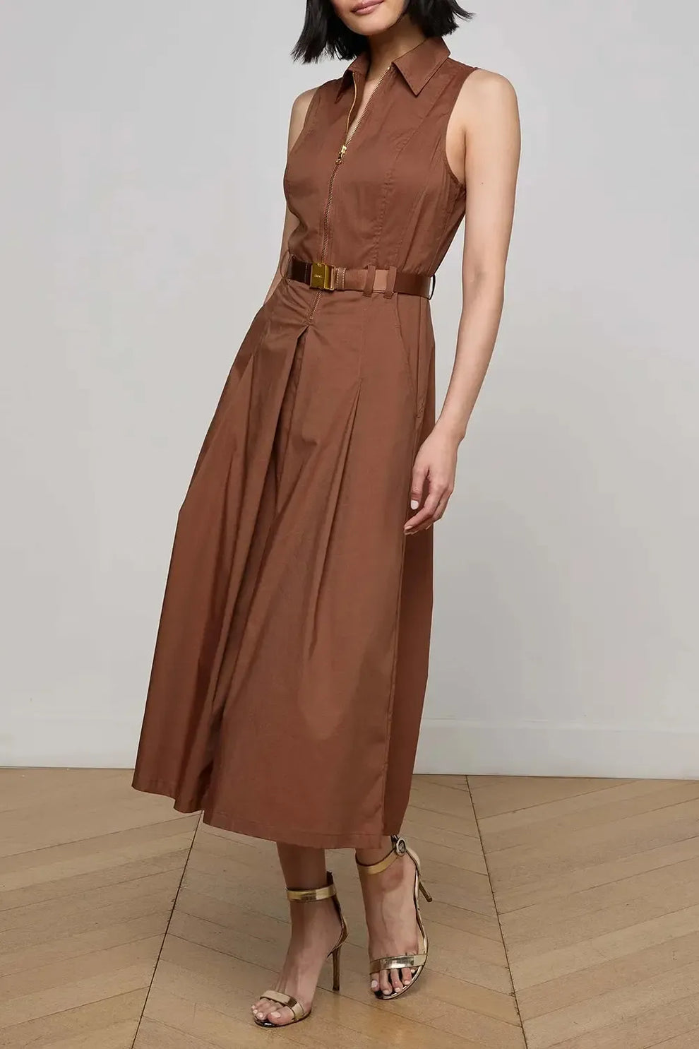 Kolton Midi Dress With Belt Kolton Midi Dress With Belt
