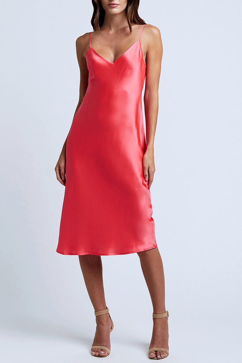 L'AGENCE-Jodie V Neck Slip Dress-