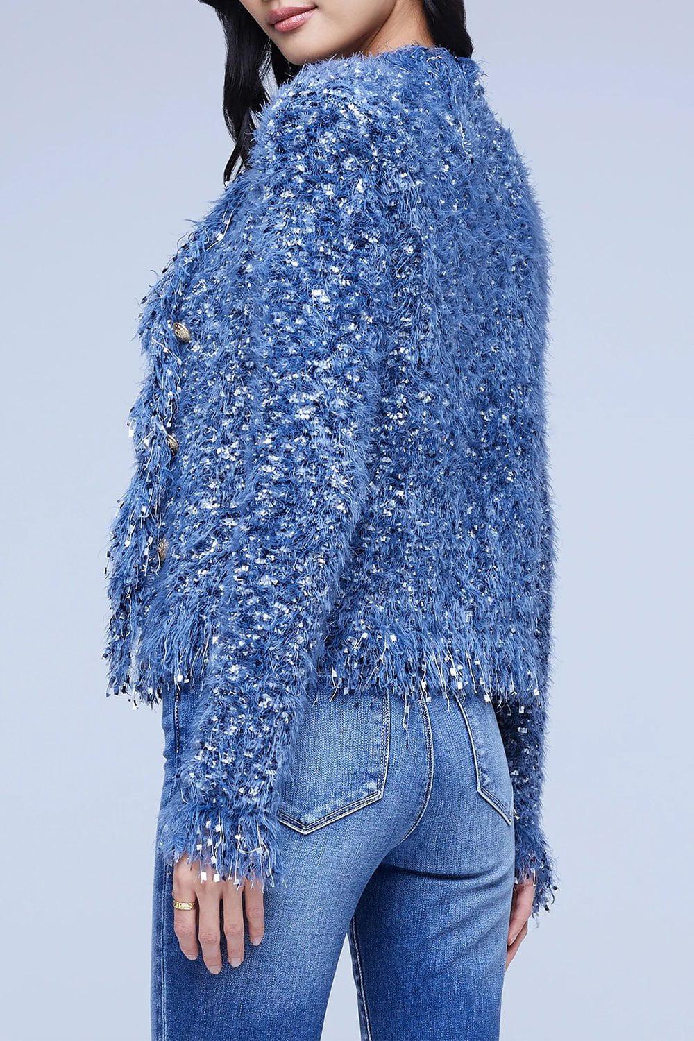 L'AGENCE-Azure Cardigan Blazer-