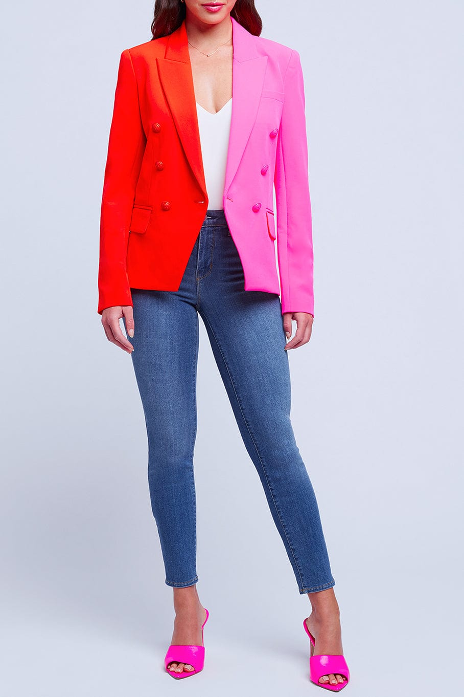 L'AGENCE-Kenzie Double Breasted Blazer-