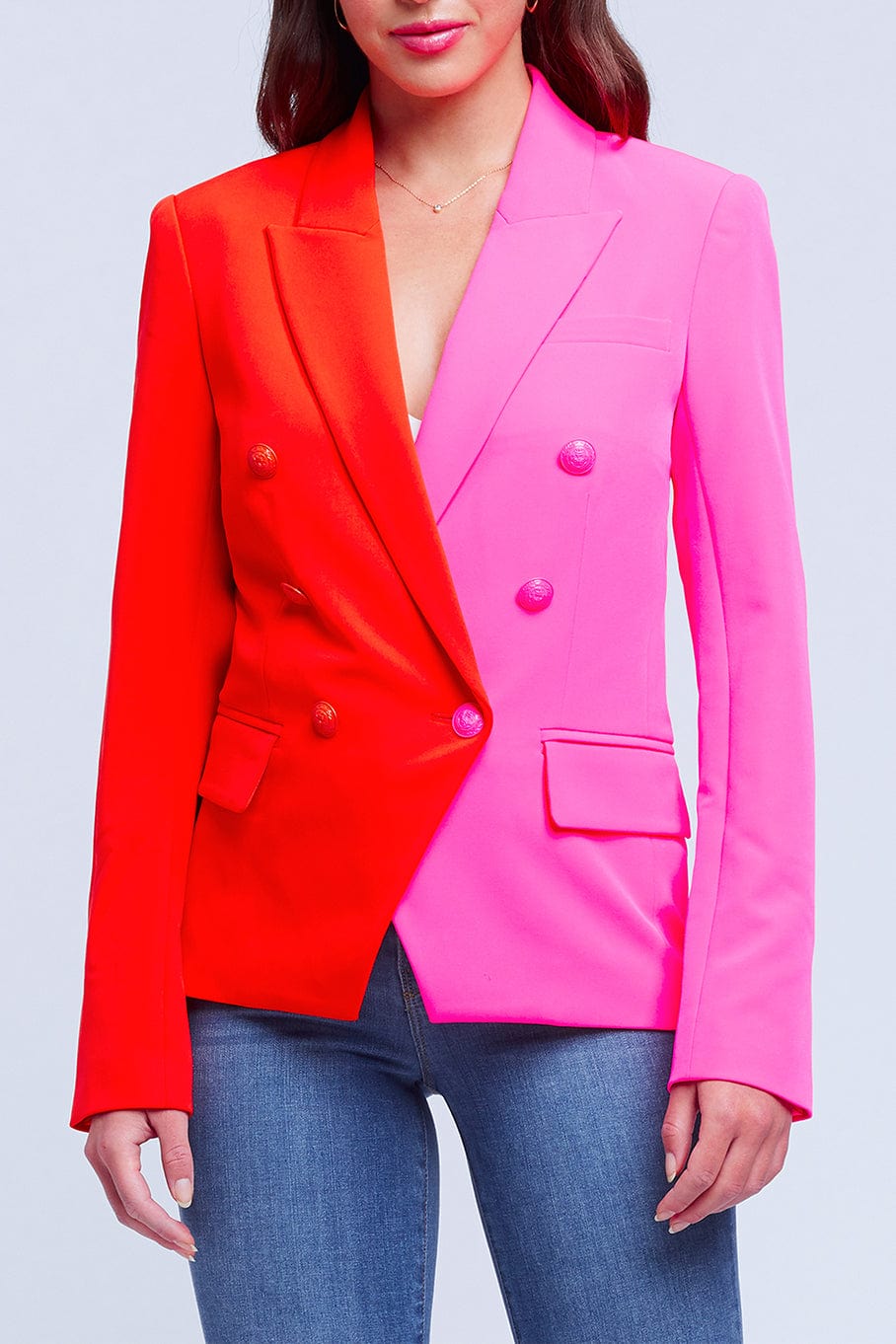 L'AGENCE-Kenzie Double Breasted Blazer-