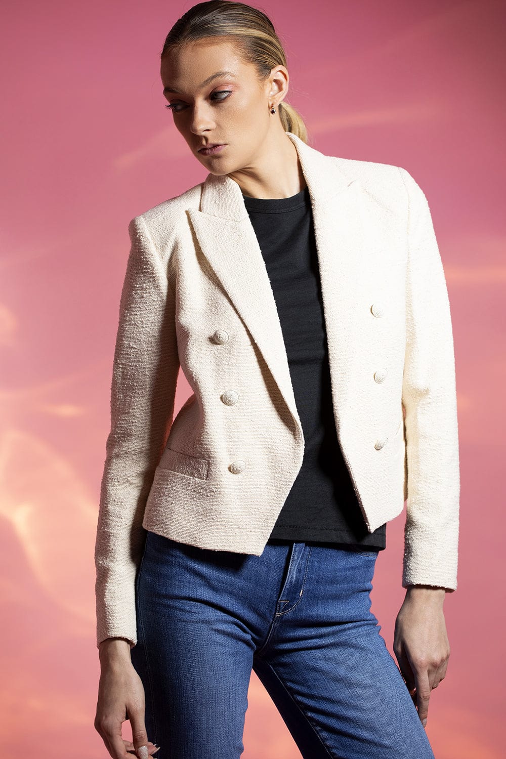 L'AGENCE-Brooke Double Breasted Blazer-