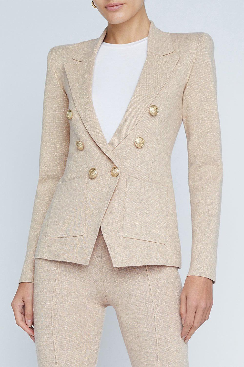 L'AGENCE-Kenzie Metallic Blazer-