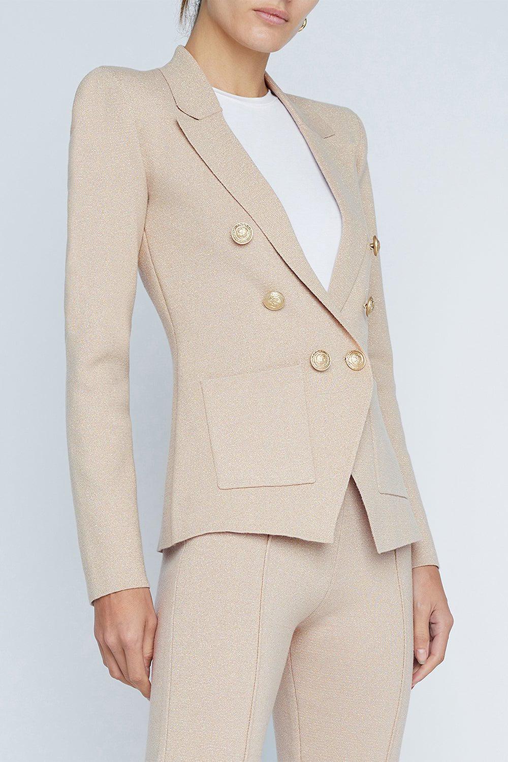 L'AGENCE-Kenzie Metallic Blazer-