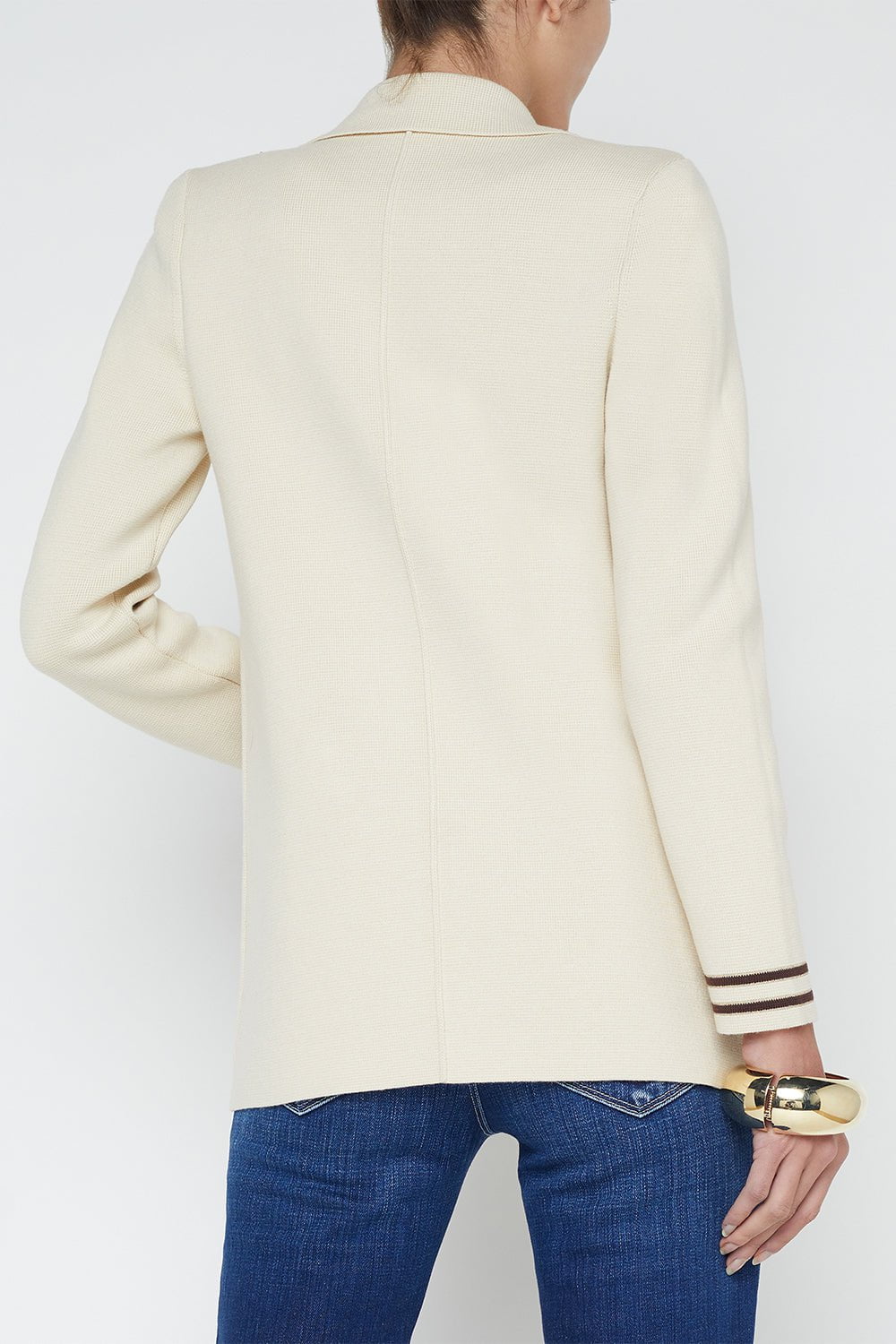 L'AGENCE-Eileen Blazer - Porcelain Stripe-