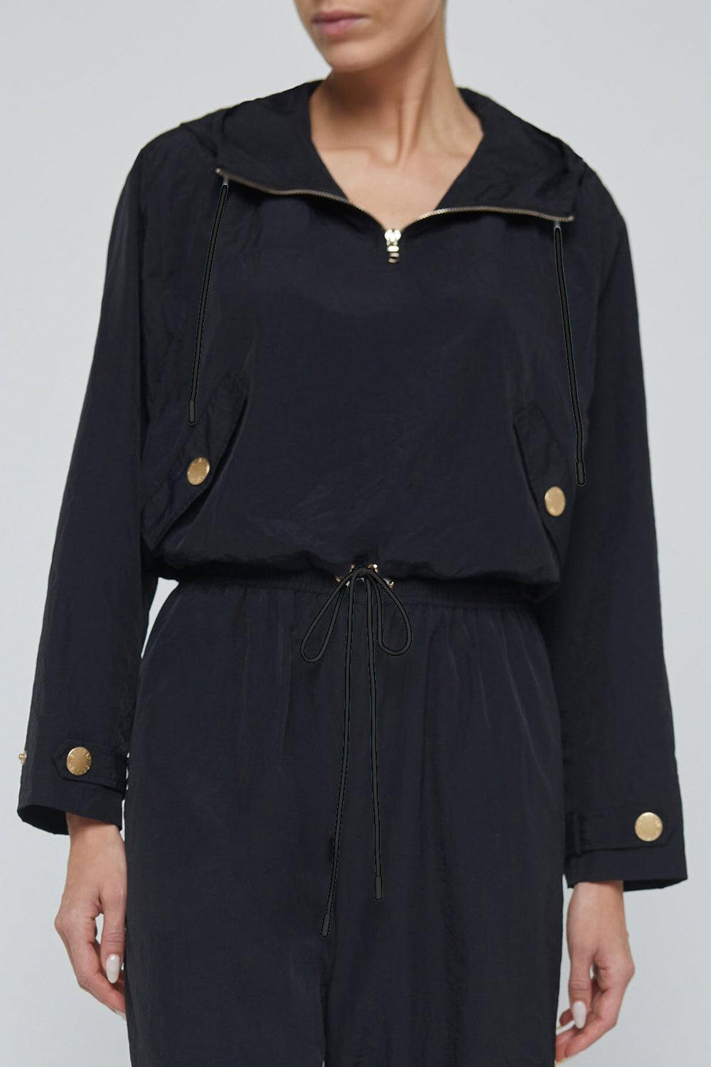 Bronwyn Crop Windbreaker-BLACK-XS-CLOTHINGJACKETCASUAL-L'AGENCE