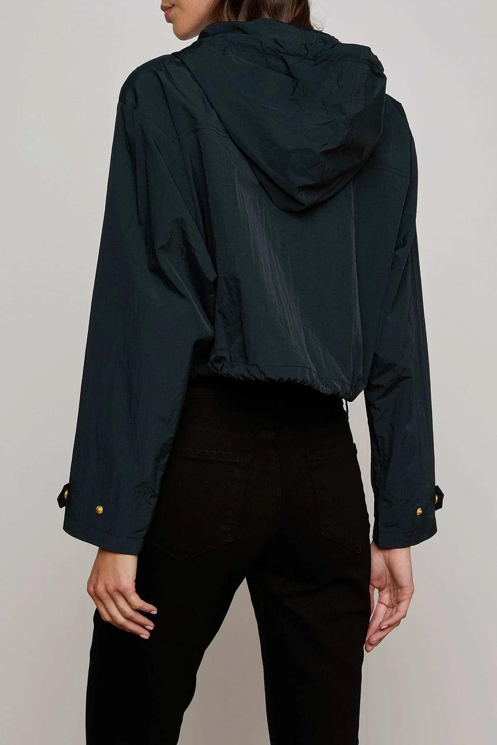 Bronwyn Crop Windbreaker-BLACK-XS-CLOTHINGJACKETCASUAL-L'AGENCE