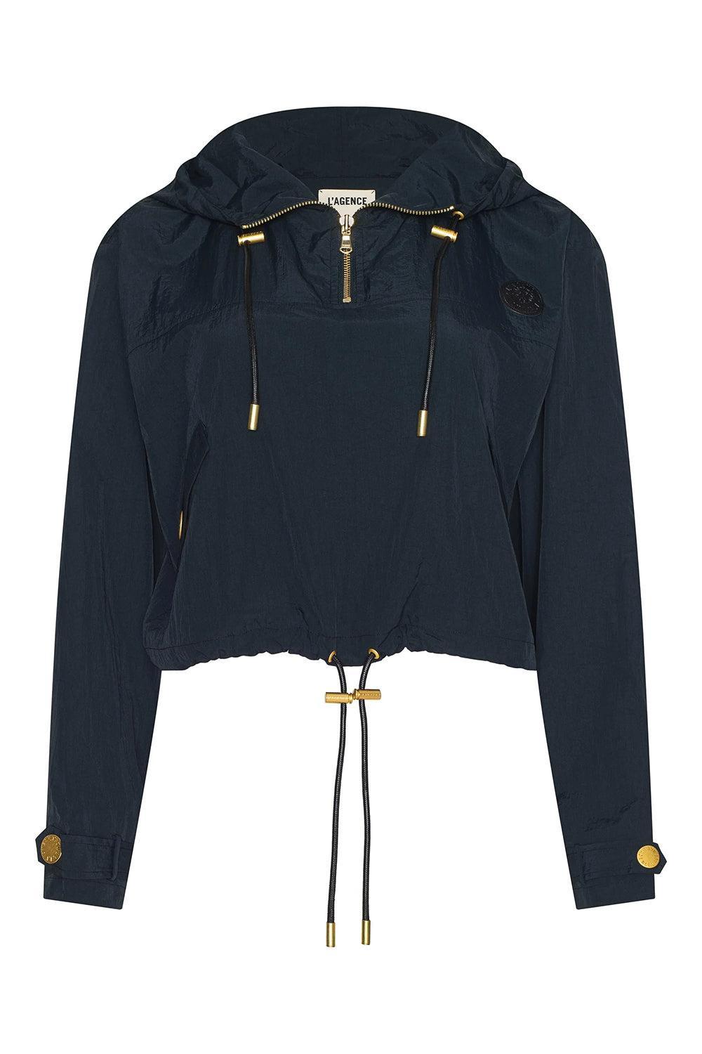 Bronwyn Crop Windbreaker-BLACK-XS-CLOTHINGJACKETCASUAL-L'AGENCE