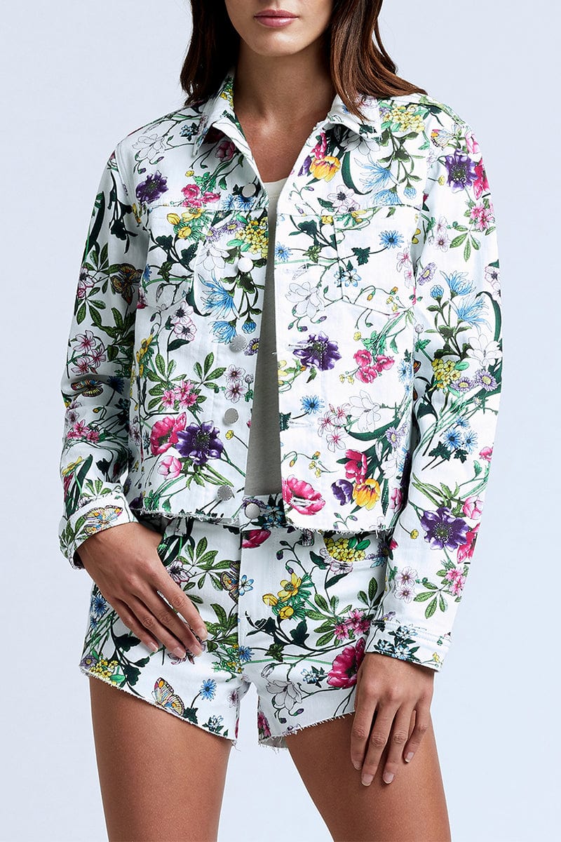 L'AGENCE-Janice Crop Floral Jacket-