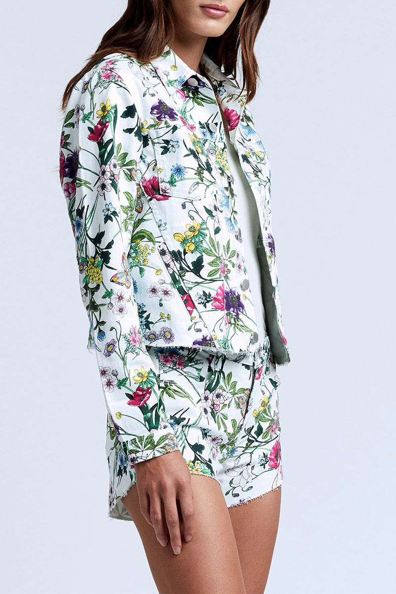 L'AGENCE-Janice Crop Floral Jacket-