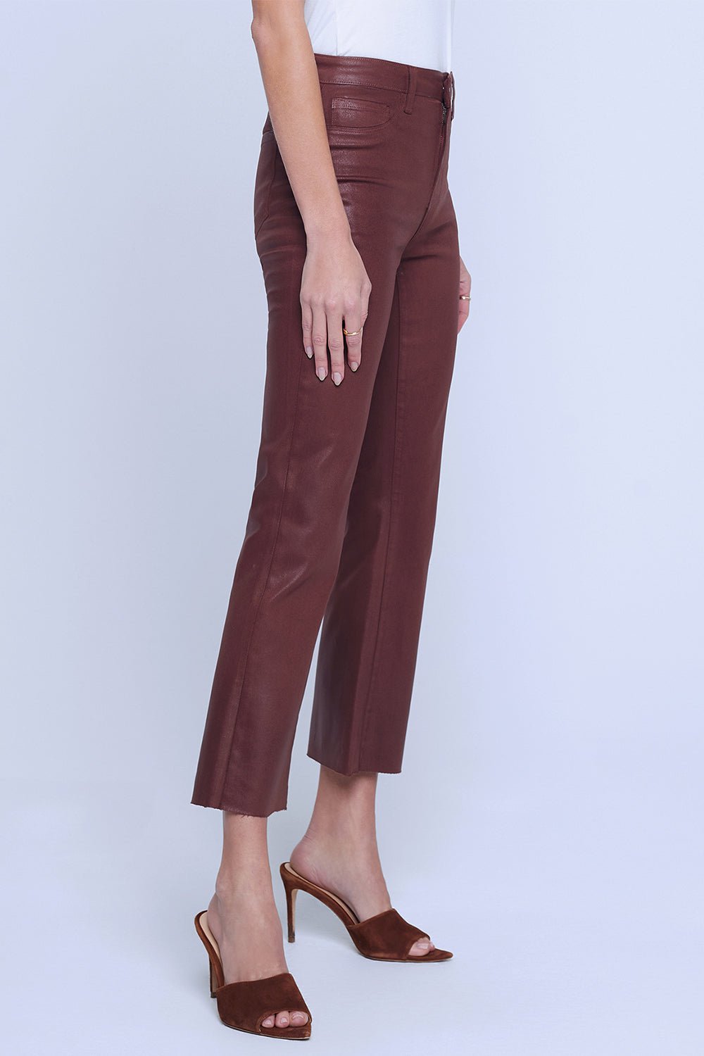 L'AGENCE-Kendra Flare Jeans - Dark Cinnamon-