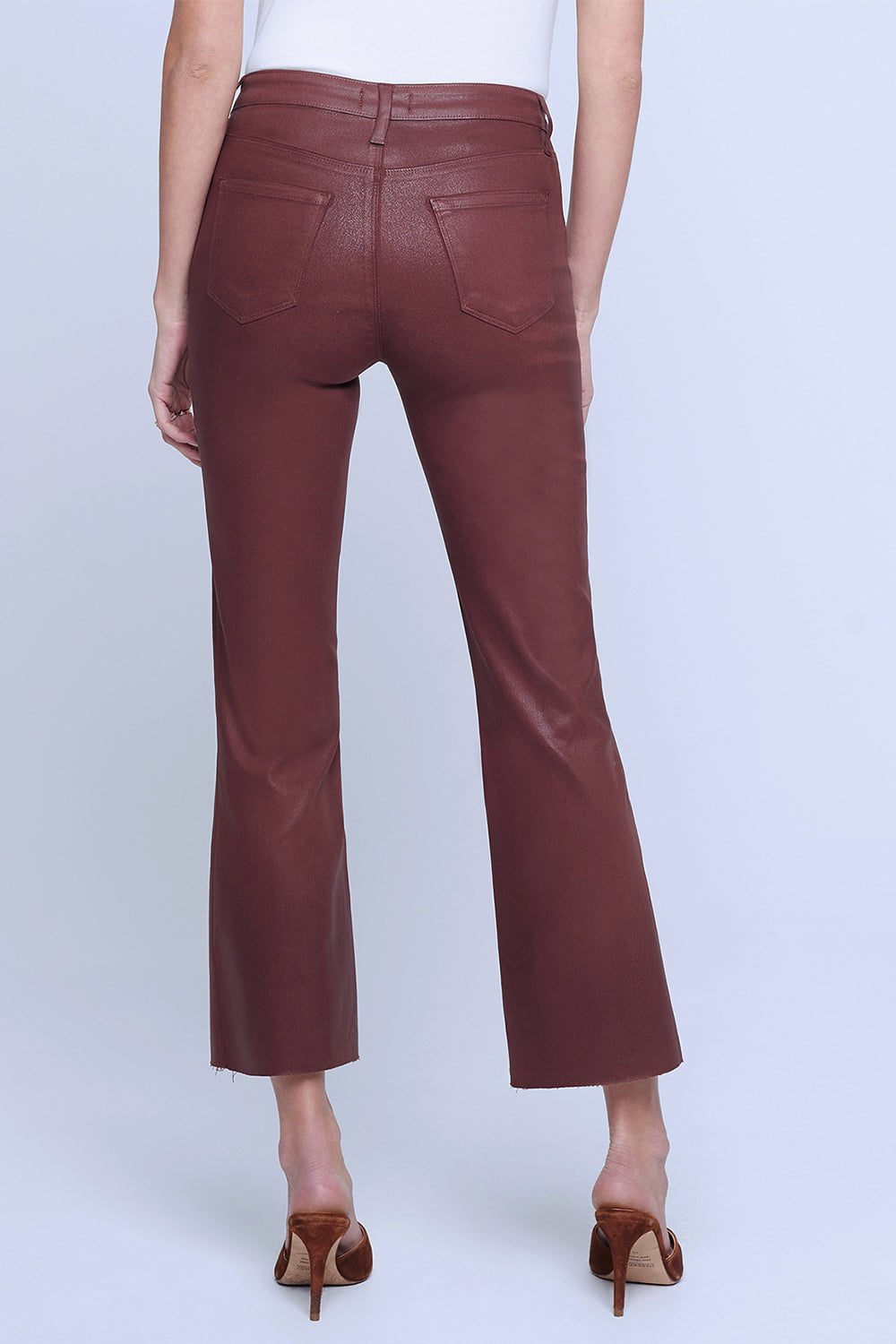 L'AGENCE-Kendra Flare Jeans - Dark Cinnamon-