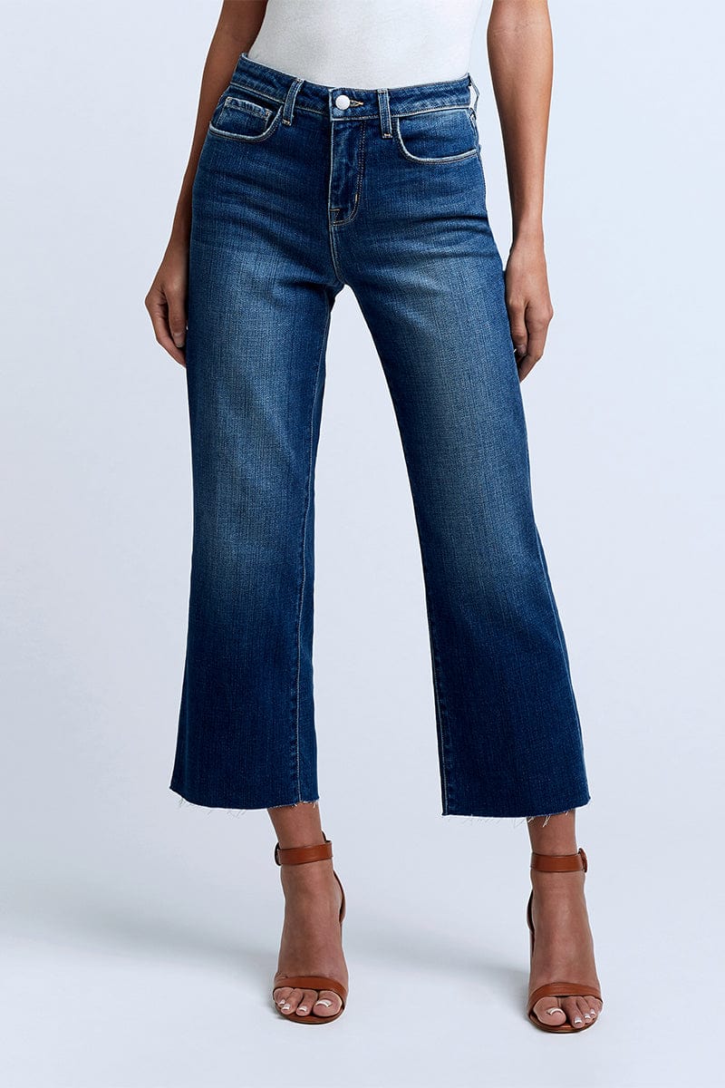 L'AGENCE-Wanda Highrise Crop Wide Leg Jean-