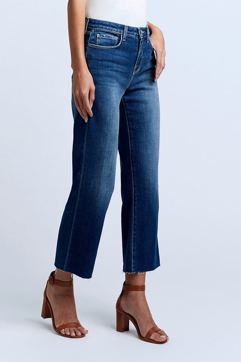 L'AGENCE-Wanda Highrise Crop Wide Leg Jean-