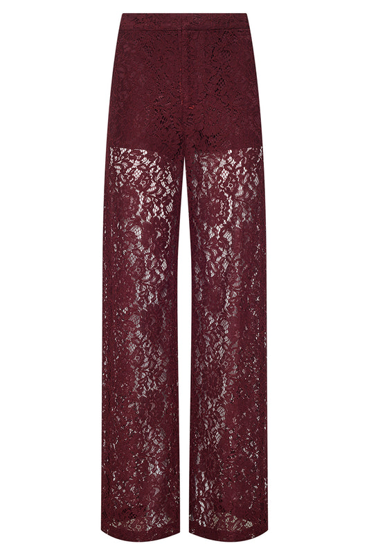Livvy Straight Leg Trouser - Deep Port
