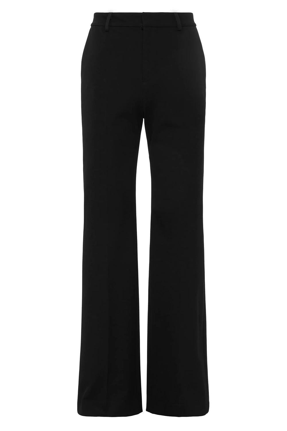 Livvy Straight Leg Trouser-BLACK-0-CLOTHINGPANTWIDE LEG-L'AGENCE