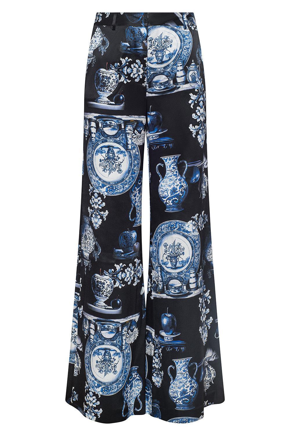 Pilar Wide Leg Pant-BLUE-2-CLOTHINGPANTWIDE LEG-L'AGENCE