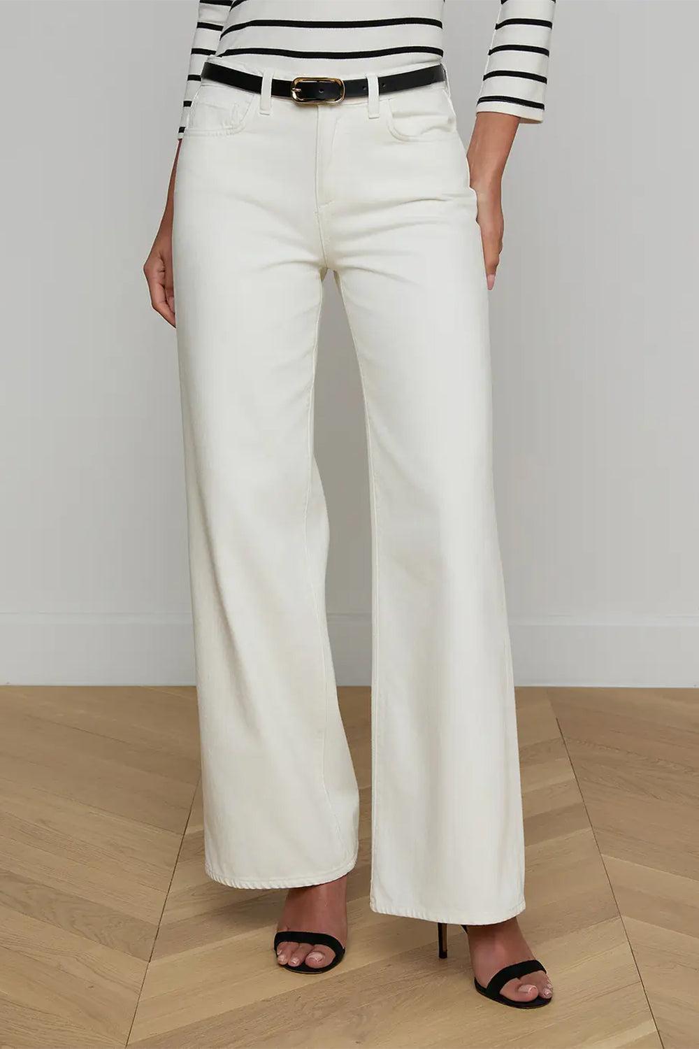 Alicent Jean - Light Ecru-CREAM-26-CLOTHINGPANTWIDE LEG-L'AGENCE