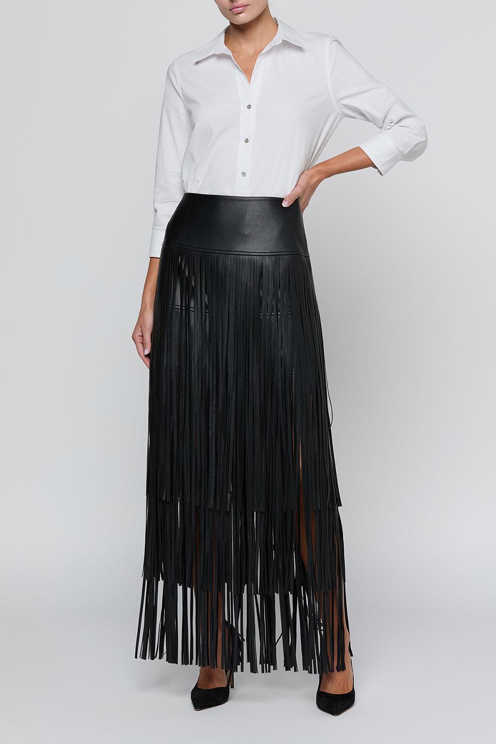 Karolina Skirt - Black-BLACK-2-CLOTHINGSKIRTMAXI-L'AGENCE