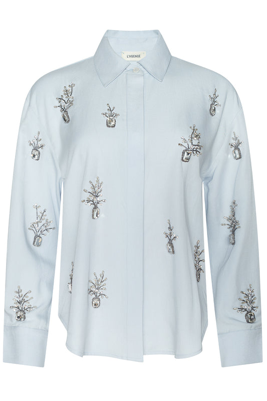 Lorine Crystal Long Sleeve Blouse