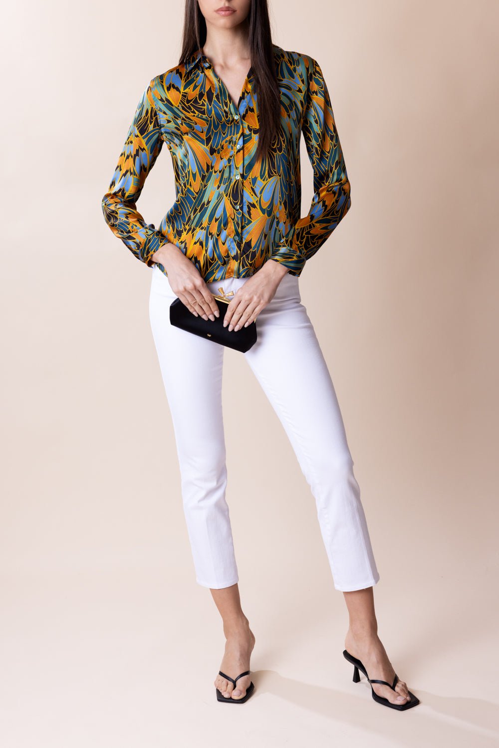 L'AGENCE-Tyler Blouse - Parrot Feather-