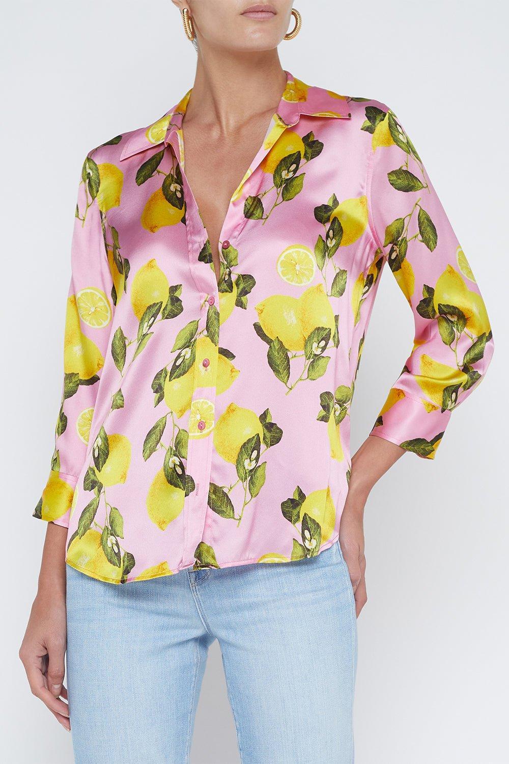 Dani Blouse - Cotton Candy Lemon | L'AGENCE – Marissa Collections