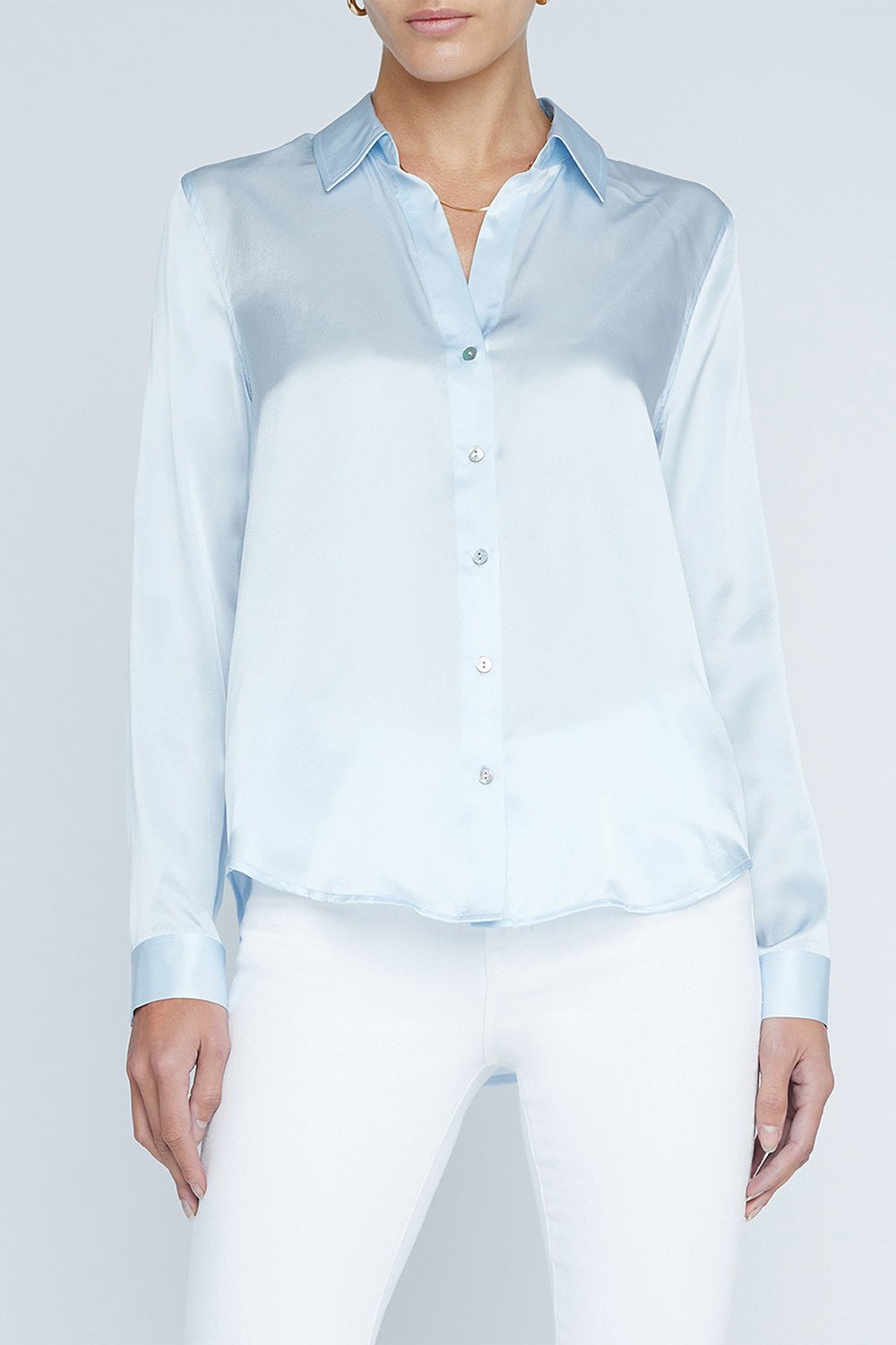 L'AGENCE-Tyler Blouse - Ice Water-